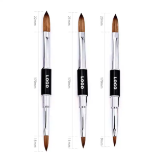 Dual-Ended Acrylic Nail Art Brush – 2-in-1 Kolinsky Sable Detail & Sculpting Pen for Professional Manicure