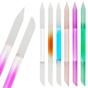 Custom Color Gradient Glass Nail File | Reusable Crystal Nail Buffer for Manicure & Pedicure