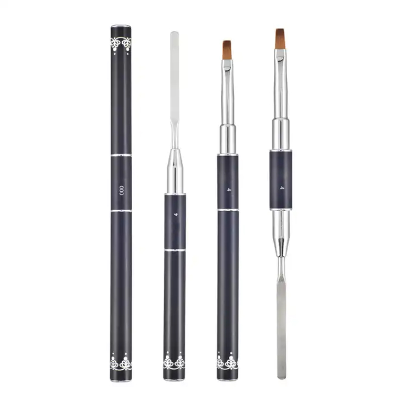 Dual-Ended Nail Art Brush and Spatula Tool – Professional Acrylic Gel Nail Design Pen for Manicure Artists - Image 3