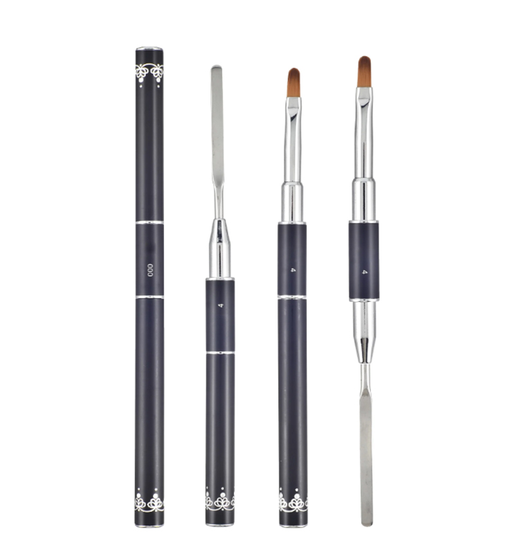 dual ended nail brush for gel nail application