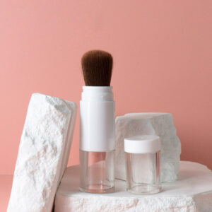 Refillable Powder Brush Container – Empty Cosmetic Packaging for Loose Powder & Mineral Sunscreen