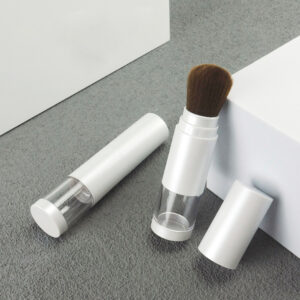 Empty Powder Sunscreen Brush Tube – Refillable Cosmetic Packaging with Built-in Applicator