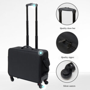 Professional Makeup Trolley Case with Tripod Stand – Rolling Cosmetic Organizer with Adjustable Dividers & 360° Wheels