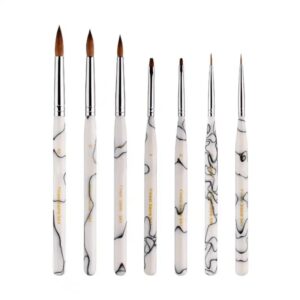 7PCS Marble Nail Art Brush Set for Gel and Detail Work