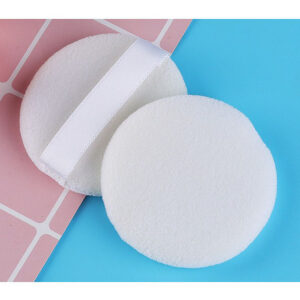 Short Plush Powder Puff – Soft Round Face Powder Puff for Loose & Pressed Powder