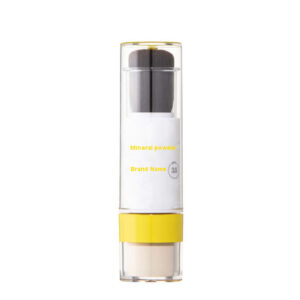 refillable mineral sunscreen powder brush tube with built-in applicator for private label beauty brands